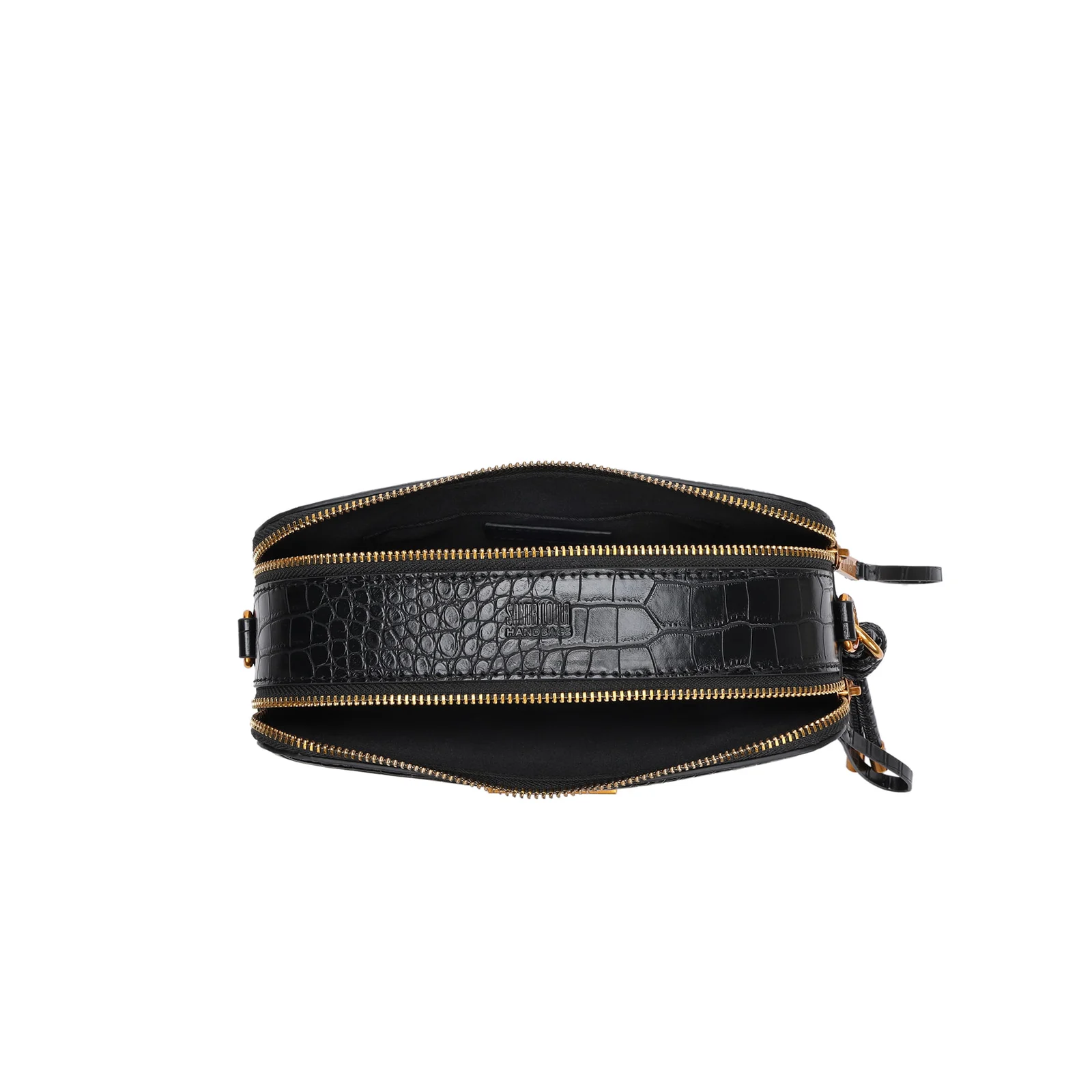 Bolsa Camera Bag Croco Preto Transversal - vista 5 de 5