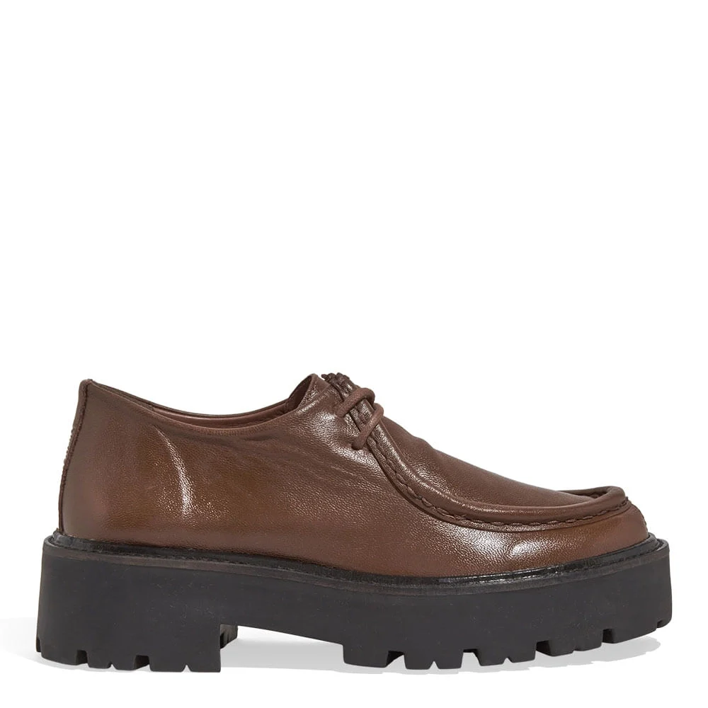 Mocassim Tratorado Couro Bucato Marrom Safari - vista 1 de 3