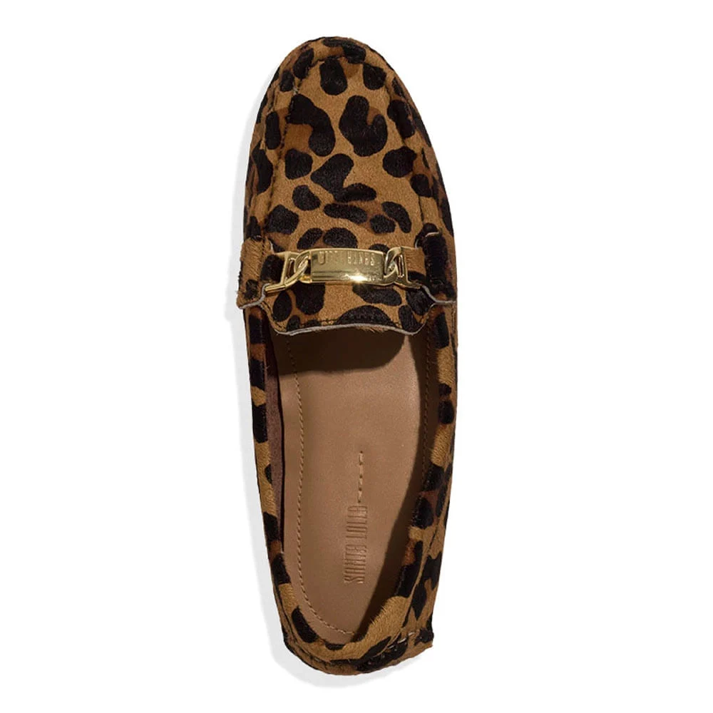 Mocassim Couro Estampa Pelo Onça Metal - vista 3 de 5