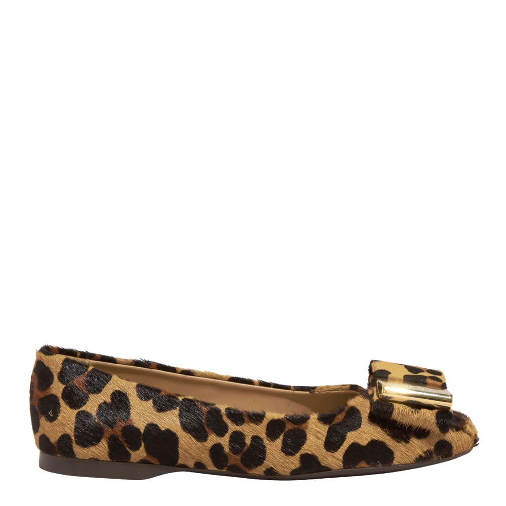 Sapatilha Couro Pelo Estampa Animal Print Onça - vista 1 de 6