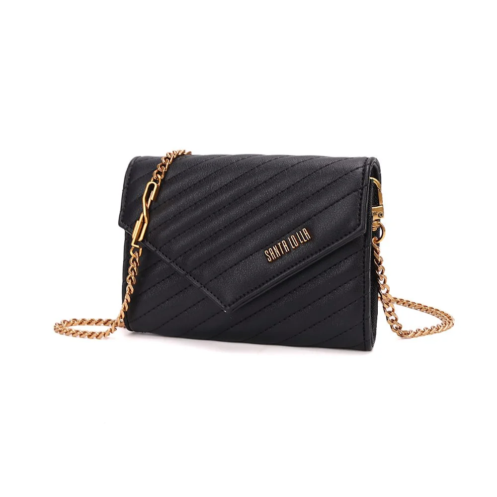 Bolsa Carteira Soft Preto Black Alça Transversal Corrente - vista 2 de 7