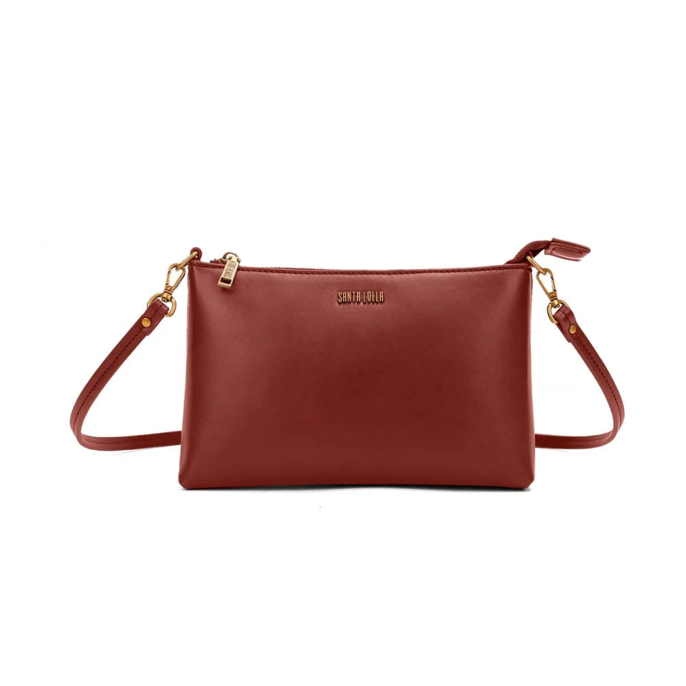 Bolsa Clutch Pequena Soft Terracota Transversal - vista 1 de 1
