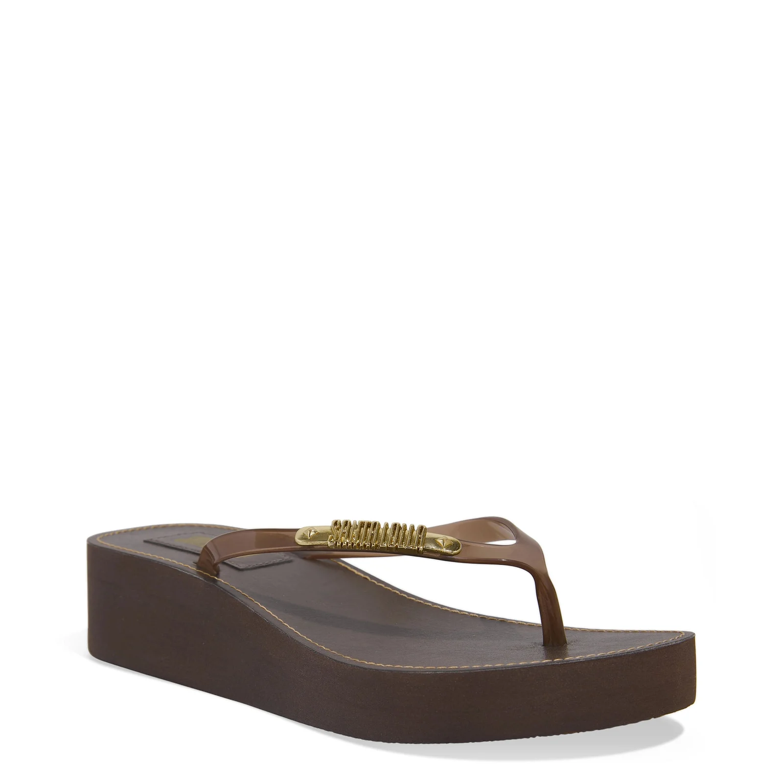 Chinelo Borracha Flip Flop flatform Marrom Cocoa - vista 2 de 6