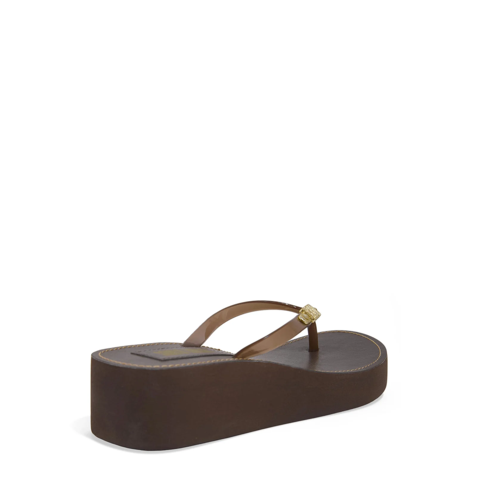 Chinelo Borracha Flip Flop flatform Marrom Cocoa - vista 3 de 6
