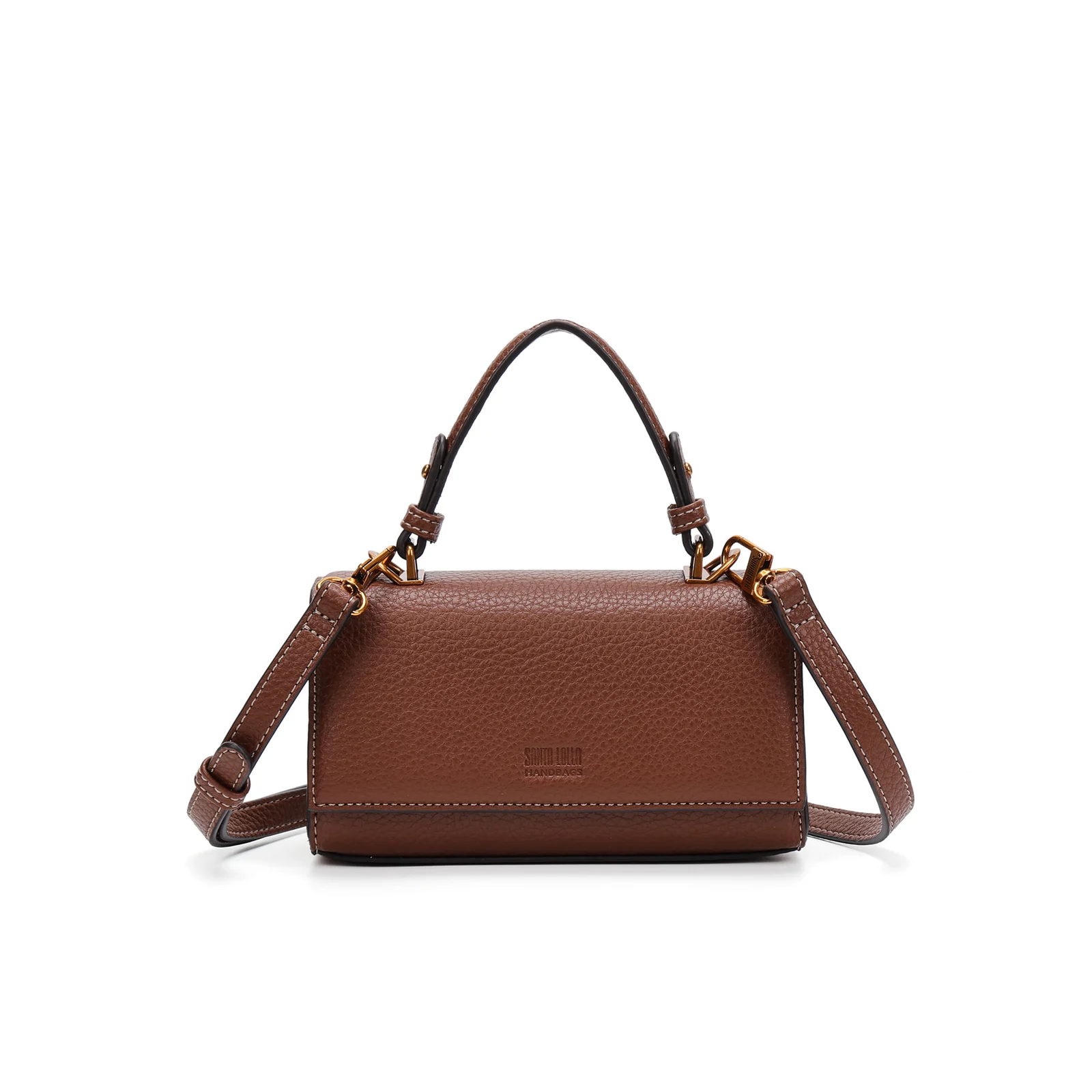 Bolsa Pequena Floater Estruturada Marrom Terracota - vista 1 de 5