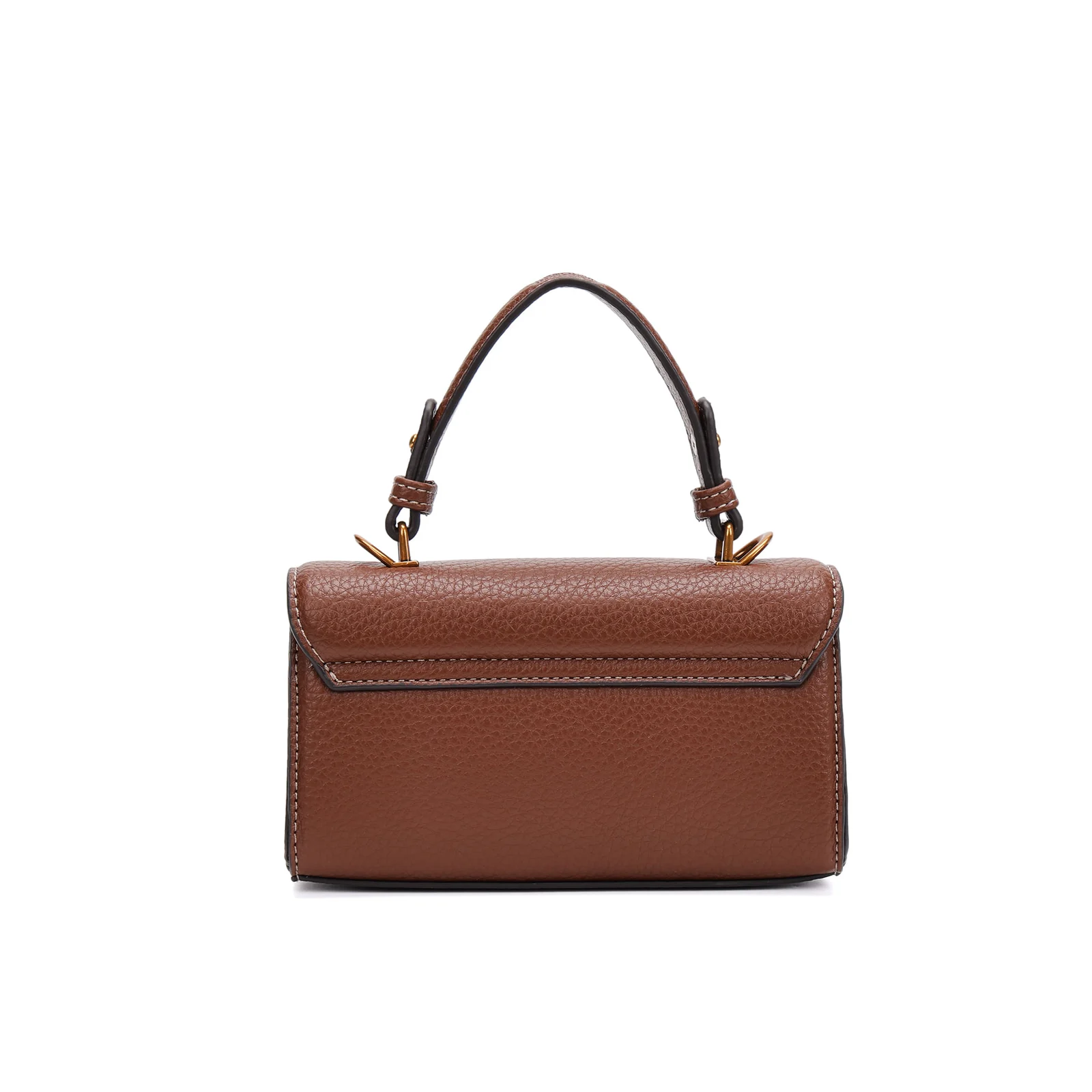 Bolsa Pequena Floater Estruturada Marrom Terracota - vista 3 de 5