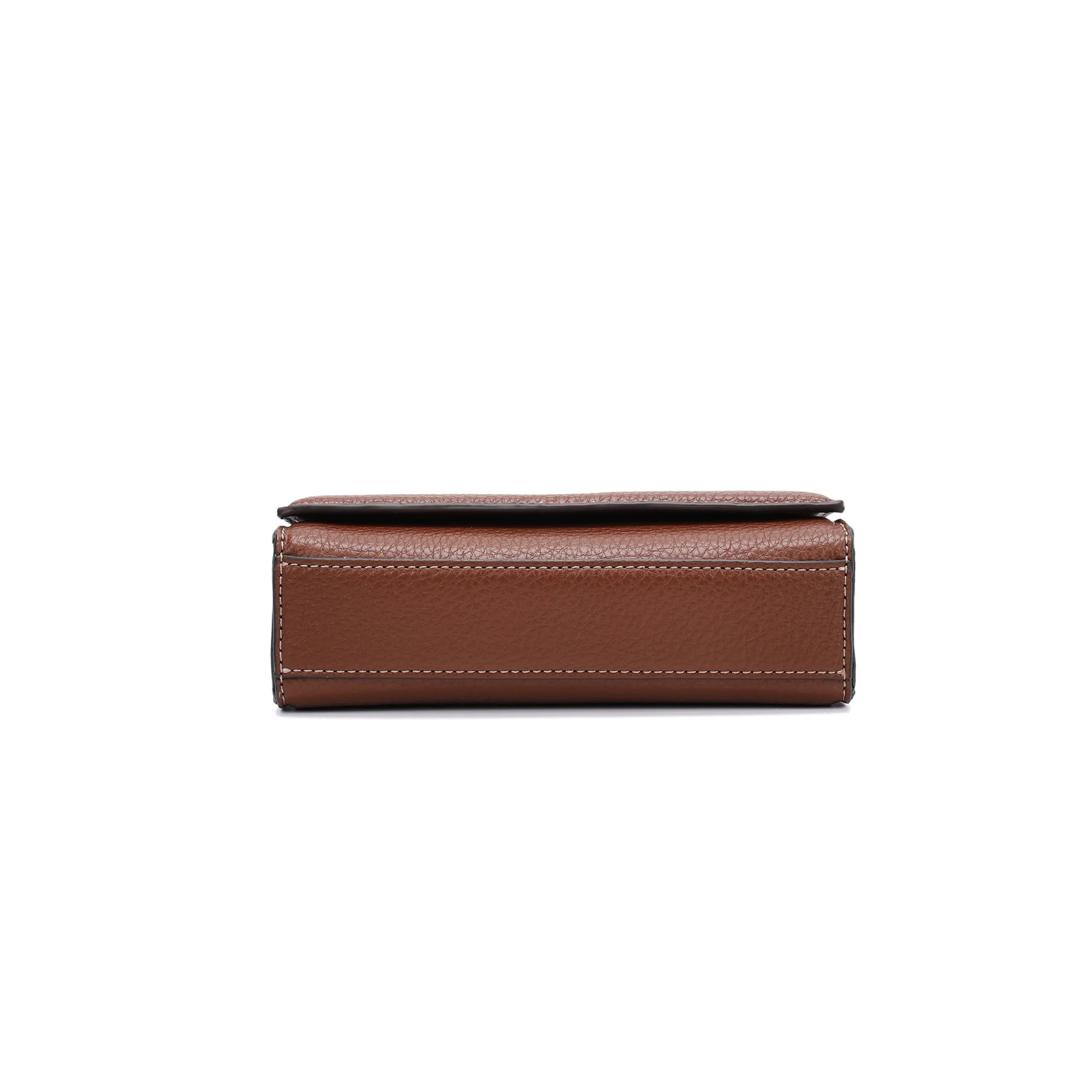 Bolsa Pequena Floater Estruturada Marrom Terracota - vista 4 de 5