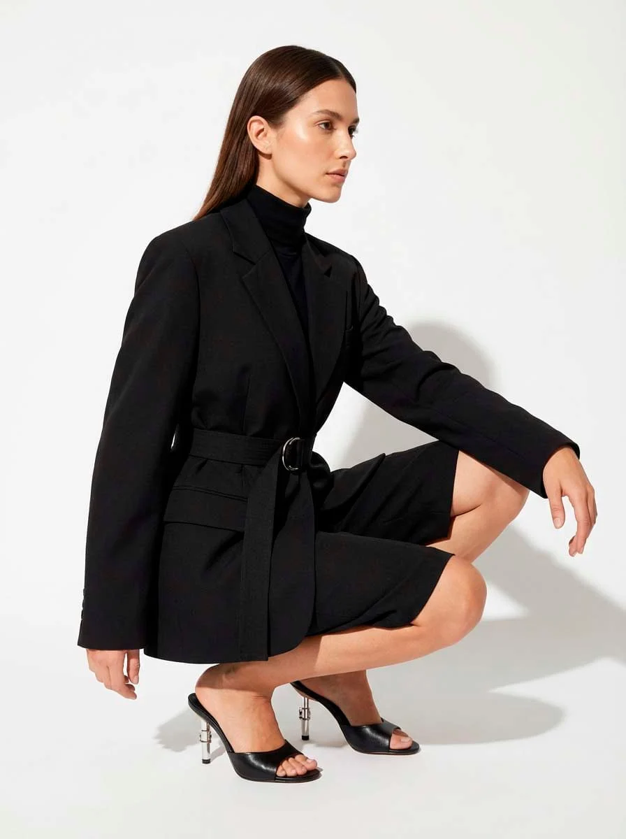 Mule Couro Confort Preto Salto Fino Metal - vista 5 de 5