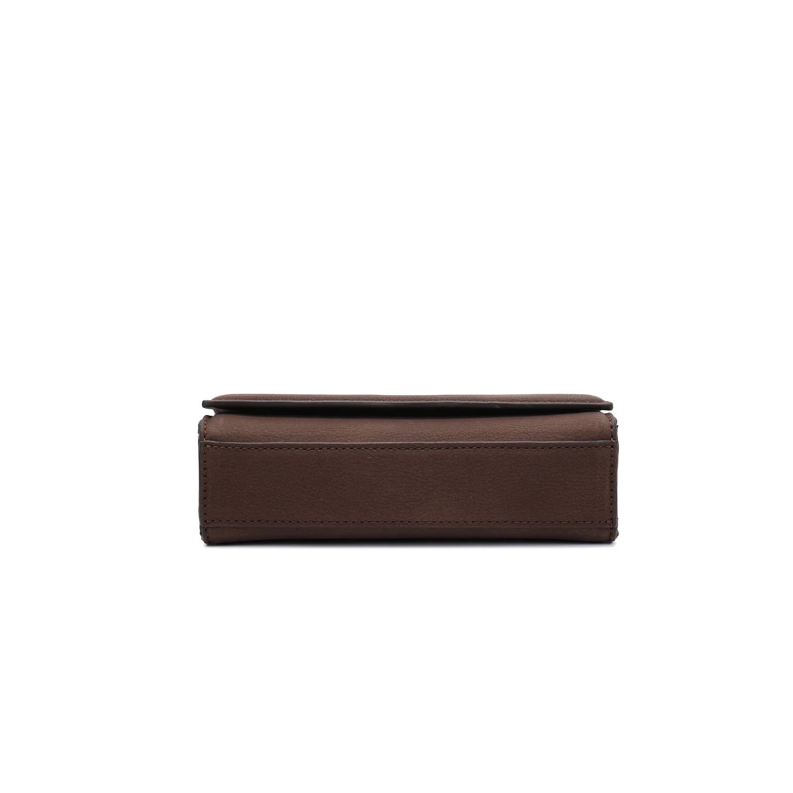 Bolsa Pequena Nobuck Estruturada Marrom Dark - vista 4 de 5