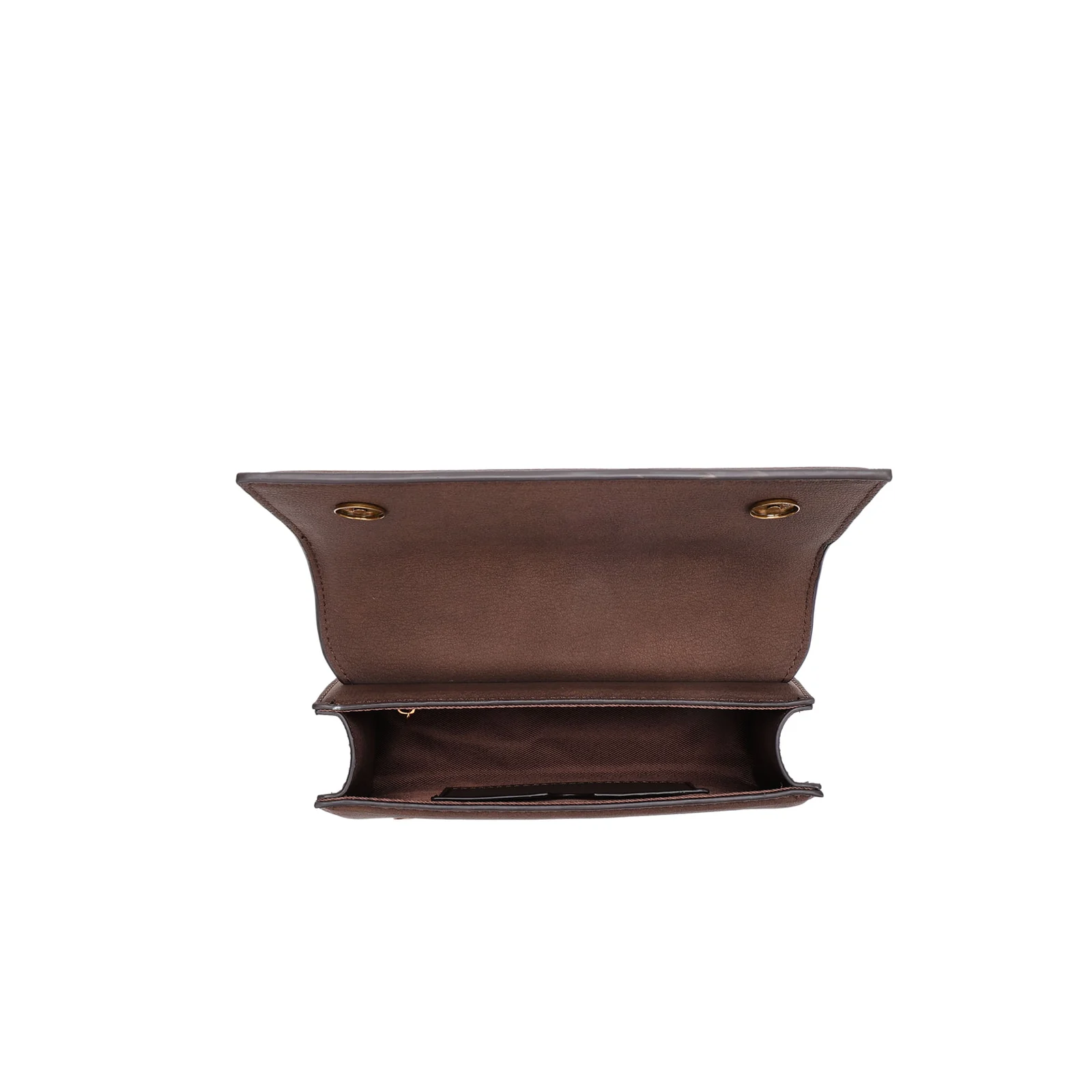 Bolsa Pequena Nobuck Estruturada Marrom Dark - vista 5 de 5