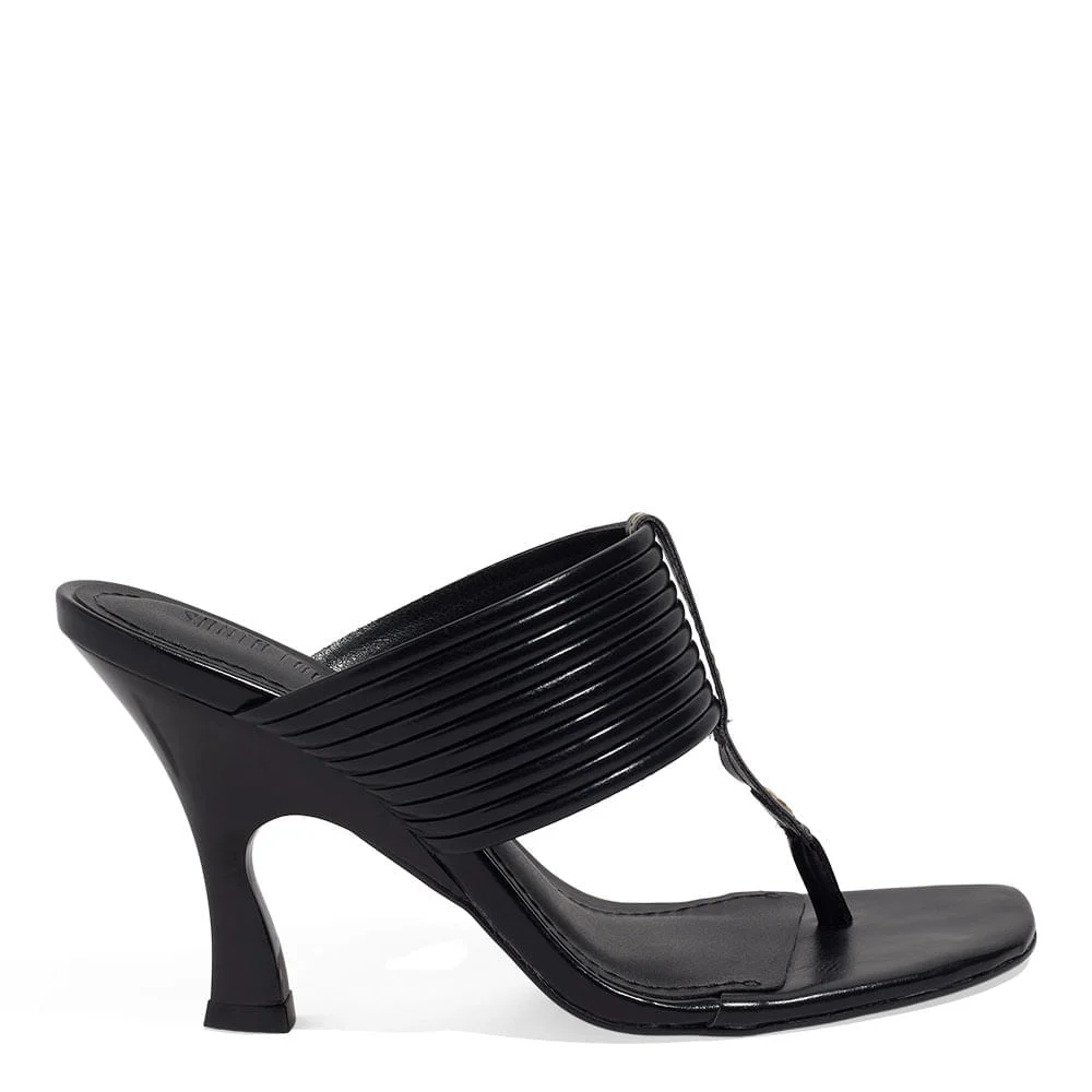 Mule Thong Napa Madri Salto Fino Preto - vista 1 de 4