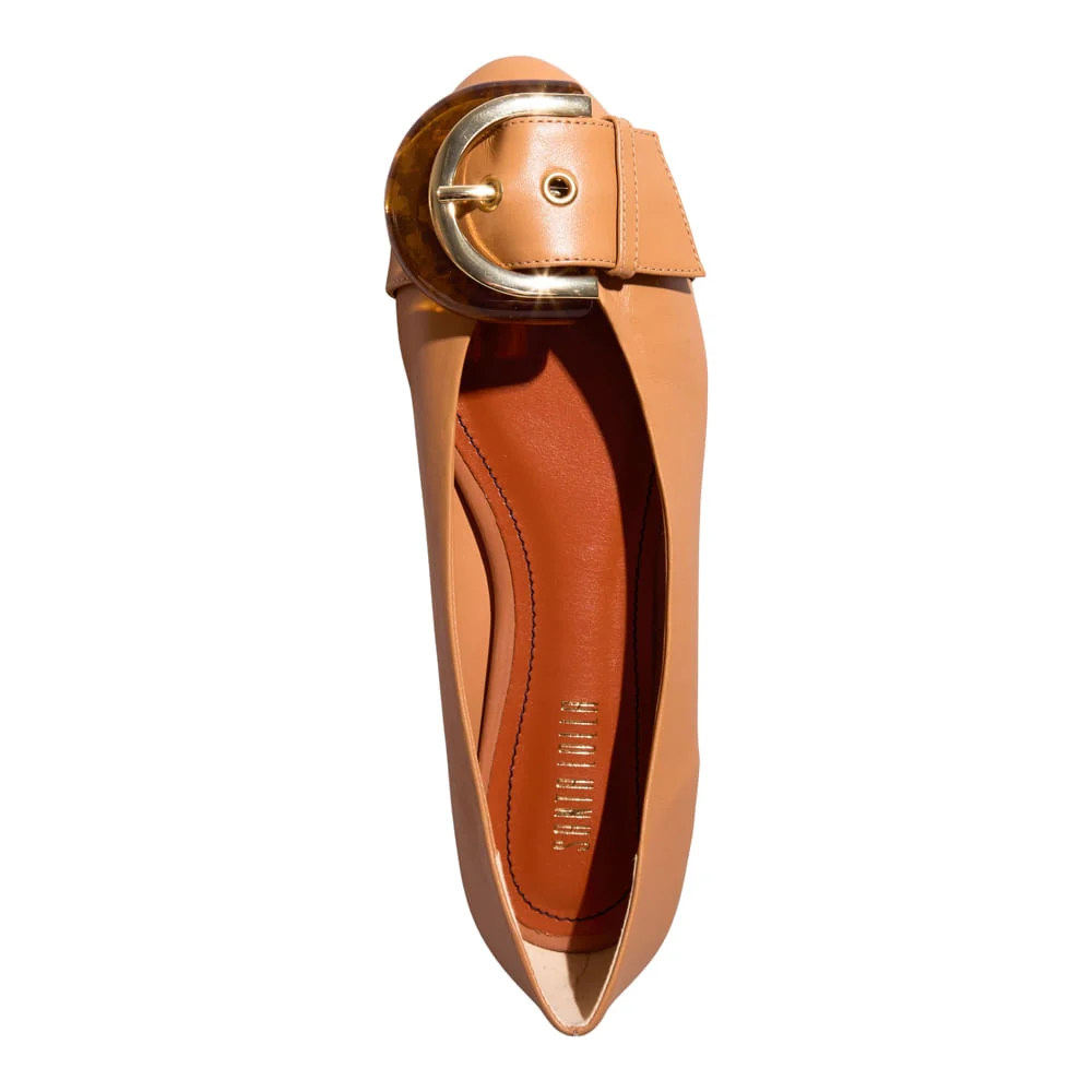 Sapatilha Couro Nobre Soft Doce De Leite - vista 4 de 5