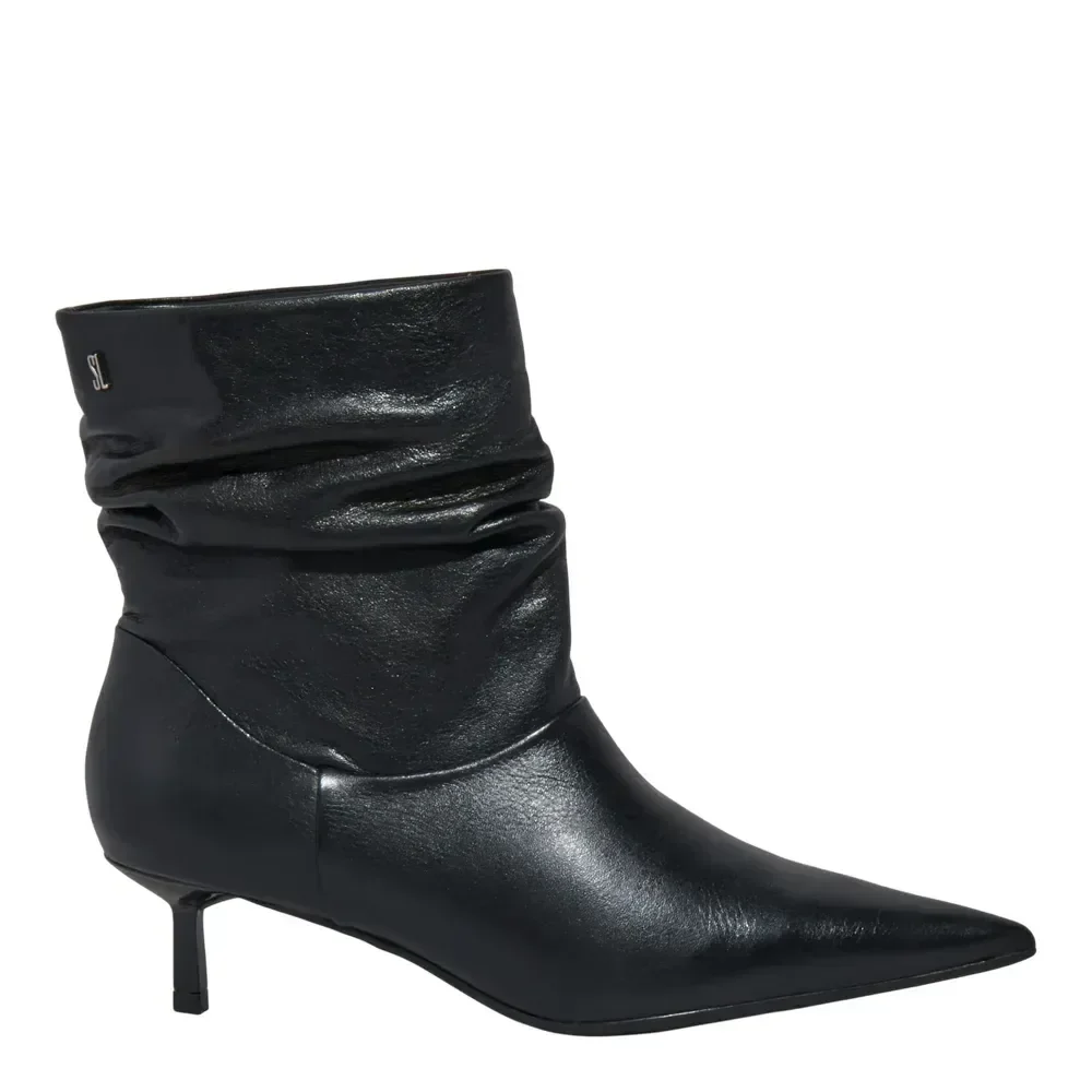 Bota Couro Nobre Cano Médio Slouch Preto - vista 2 de 4
