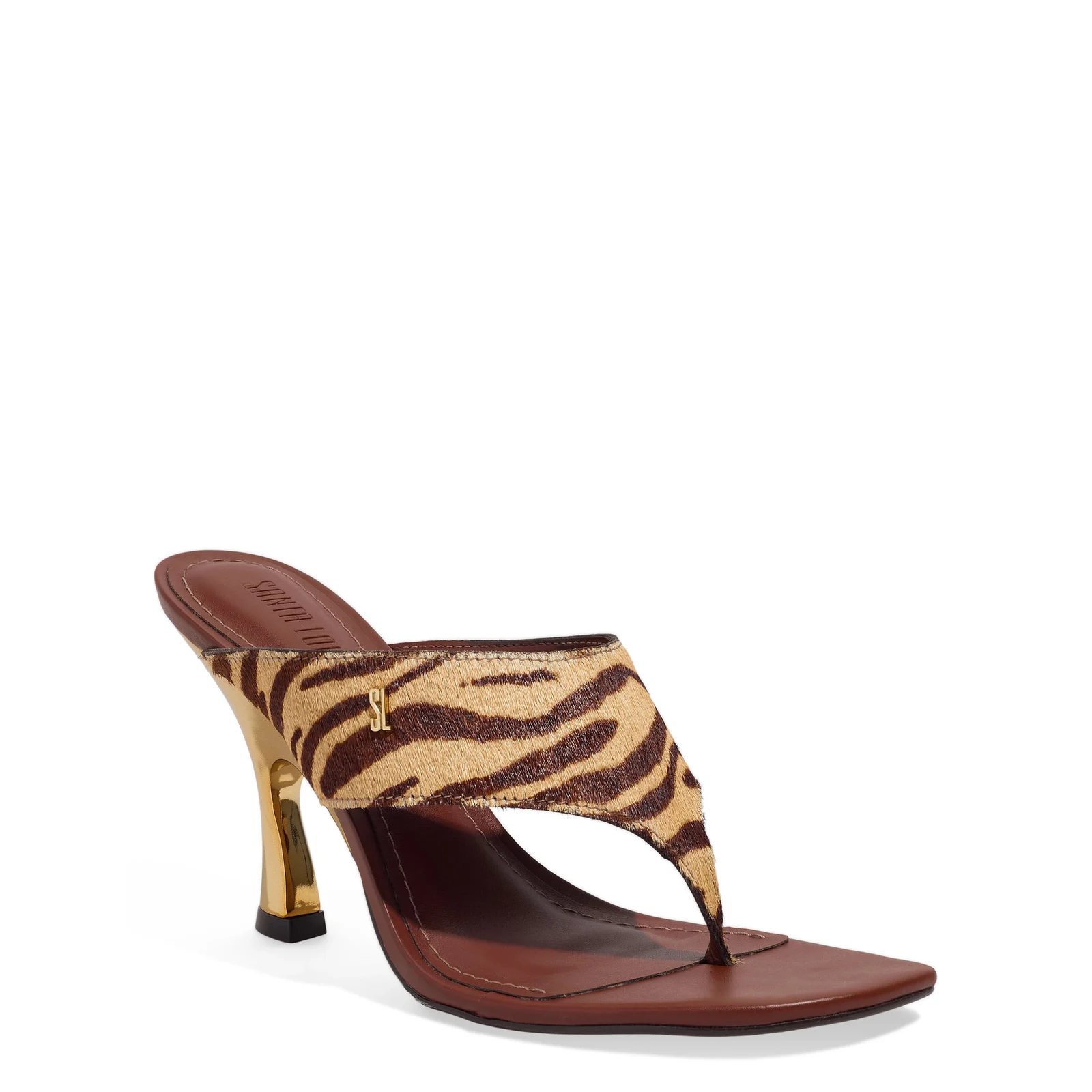 Mule Thong Couro Pelo Animal Print Zebra - vista 2 de 3