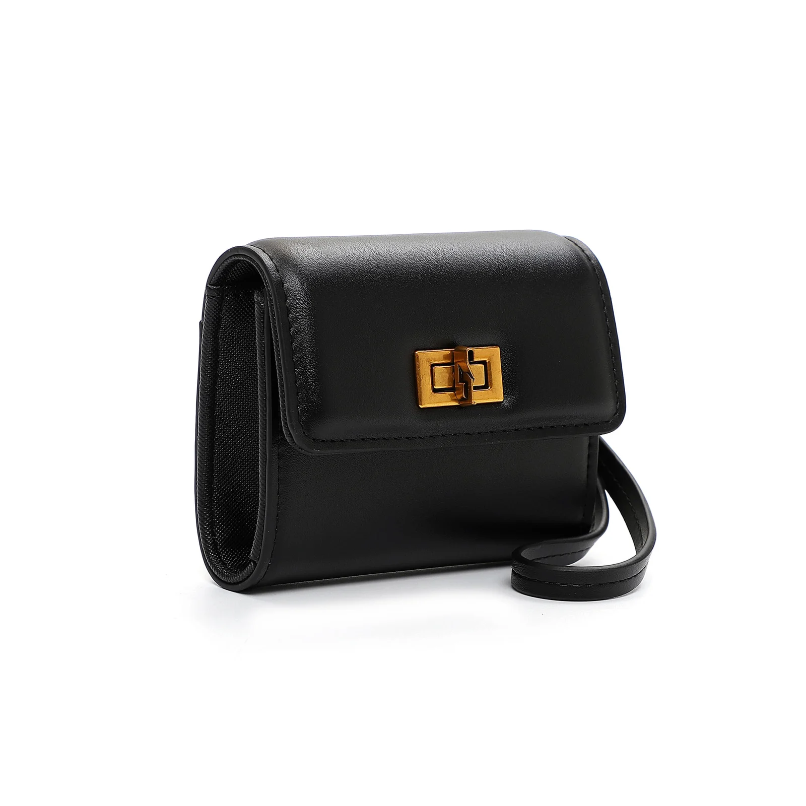 Porta Cartão Soft Preto Alça de Mão - vista 2 de 5
