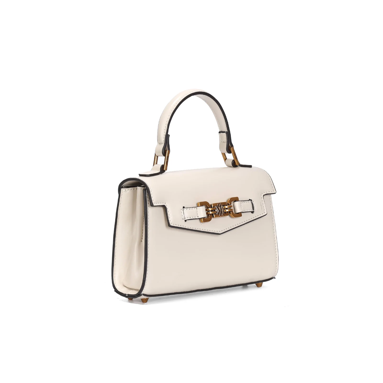 Bolsa Pequena Soft Bege Marfim Alça Transversal - vista 3 de 4