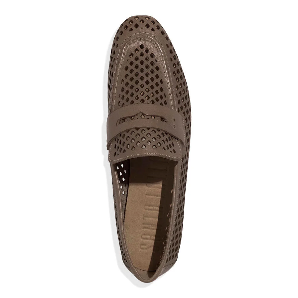 Mocassim Couro Confort Cinza Fog - vista 4 de 5