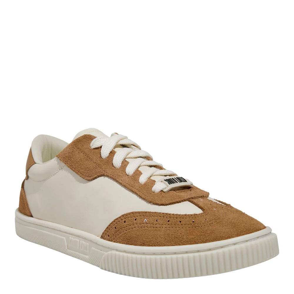 Tênis Couro Sneaker New Marfim e Bege - vista 2 de 5