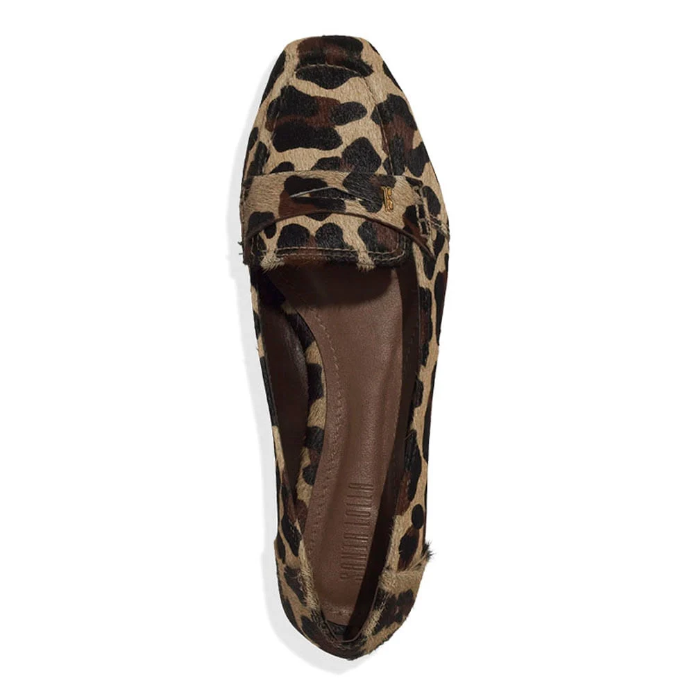Mocassim Couro Estampa Pelo Onça Animal Print - vista 5 de 5