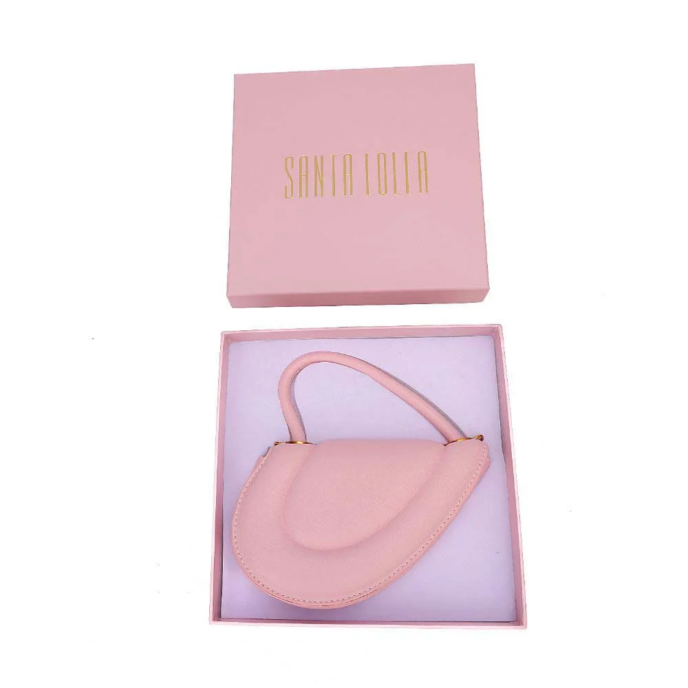 Bolsa Mini Com Caixa Soft Meio Coração Rosa Blossom Alça Transversal - vista 2 de 9