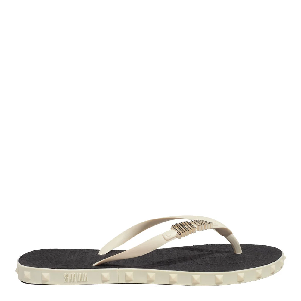 Chinelo Flip Flop Borracha Off White Spikes - vista 1 de 6