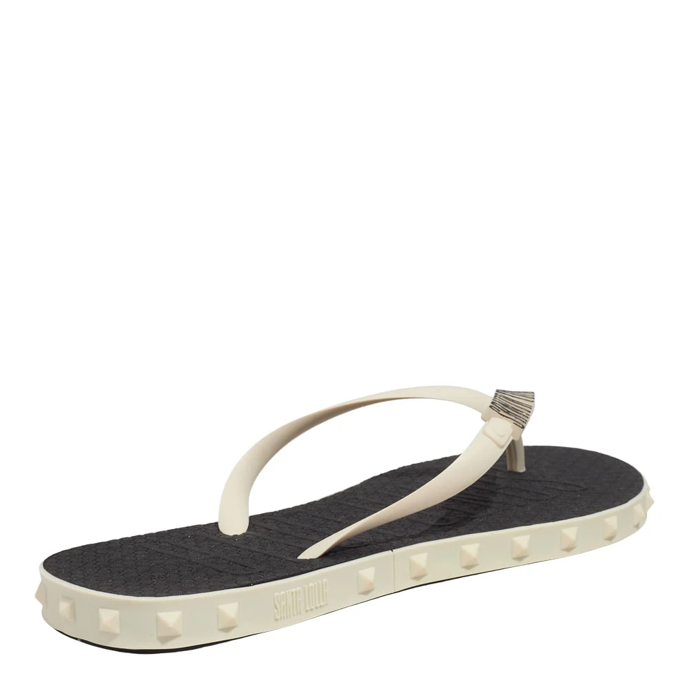 Chinelo Flip Flop Borracha Off White Spikes - vista 3 de 6