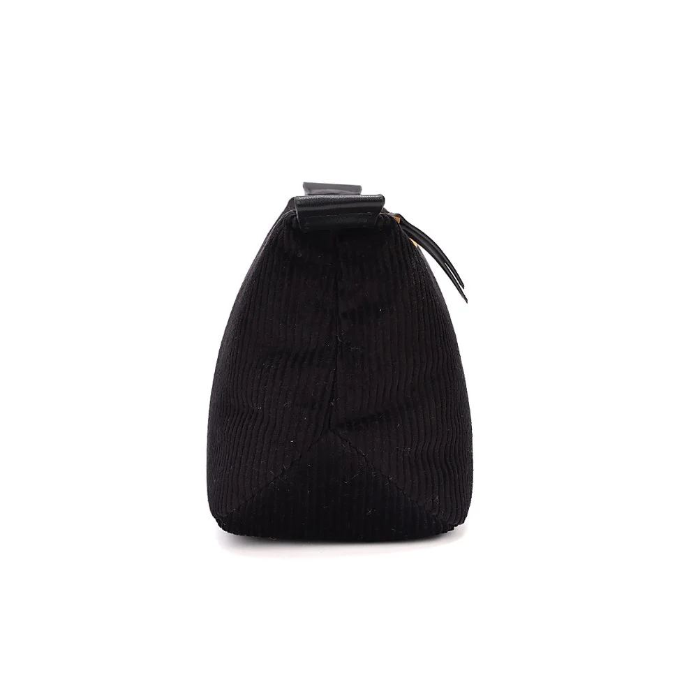 Necessaire Pequena Veludo Cotelê Preto - vista 4 de 7