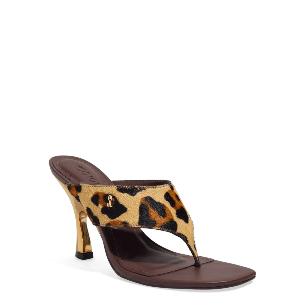Mule Thong Couro Pelo Animal Print Onça - vista 2 de 3