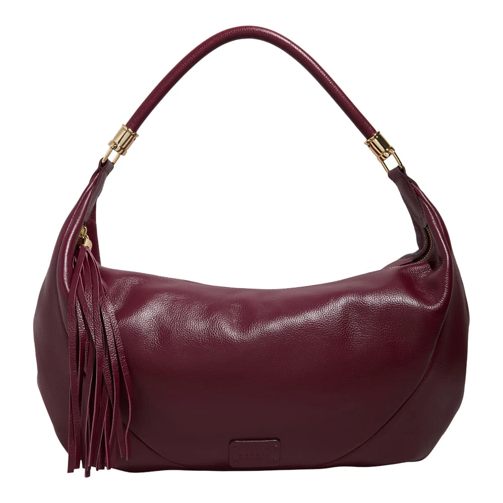 Bolsa Média Couro Floater Roxo Berry - vista 1 de 3