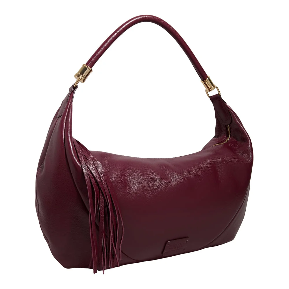 Bolsa Média Couro Floater Roxo Berry - vista 2 de 3