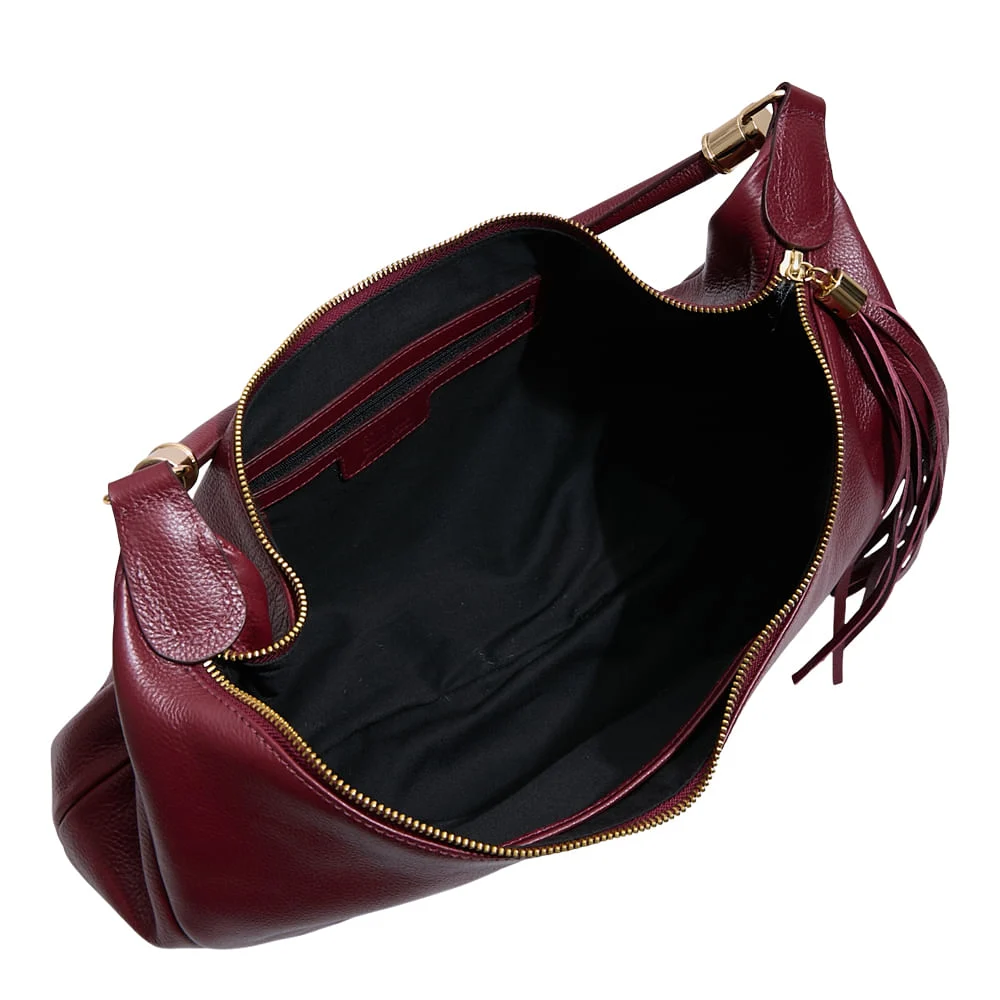 Bolsa Média Couro Floater Roxo Berry - vista 3 de 3