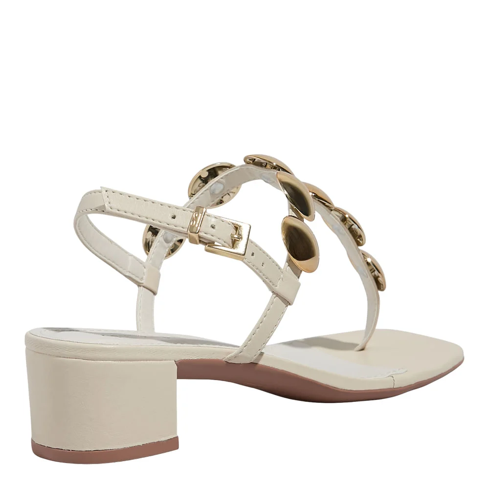 Sandália Tachas Napa Soft Creme Angelical - vista 2 de 2