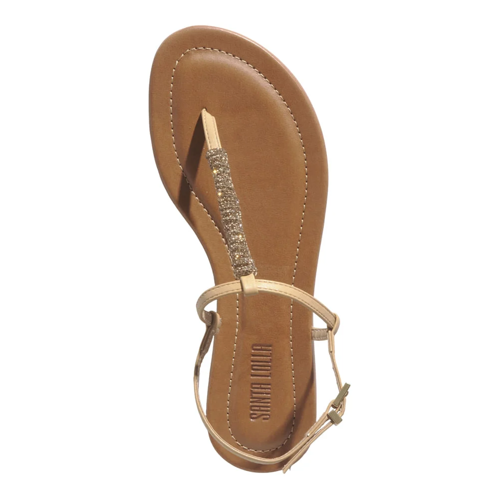 Rasteira Napa Soft Bege Palha - vista 4 de 6