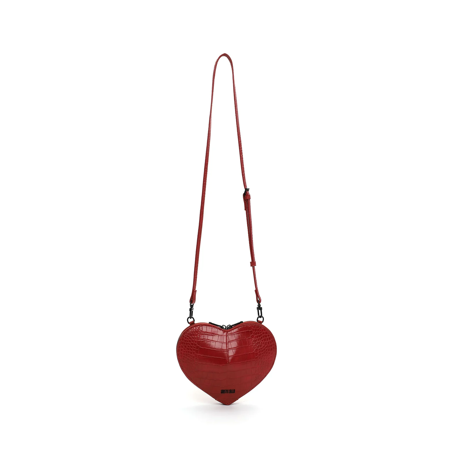 Bolsa Coração Croco Vermelho Blood Alça Transversal - vista 6 de 7