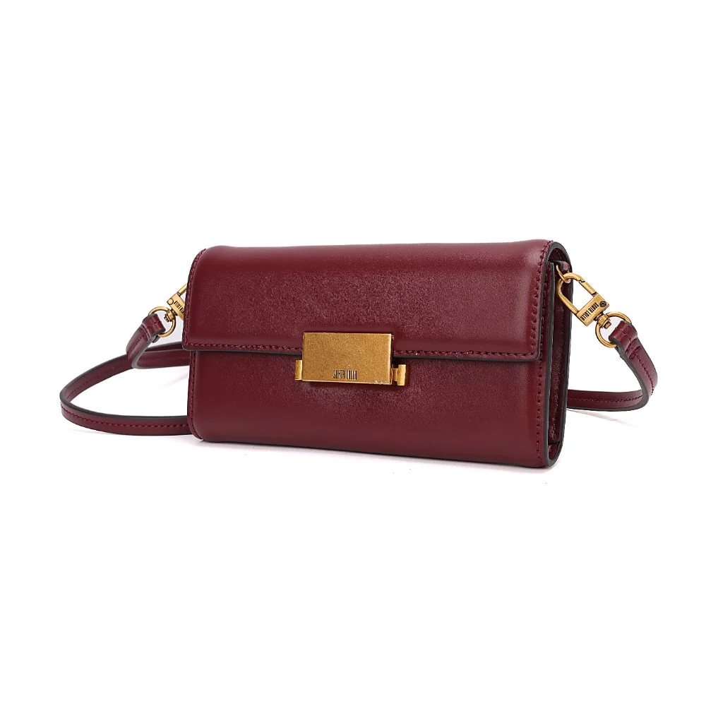 Bolsa Carteira Pequena Soft Roxo Berry Alça Transversal - vista 3 de 7