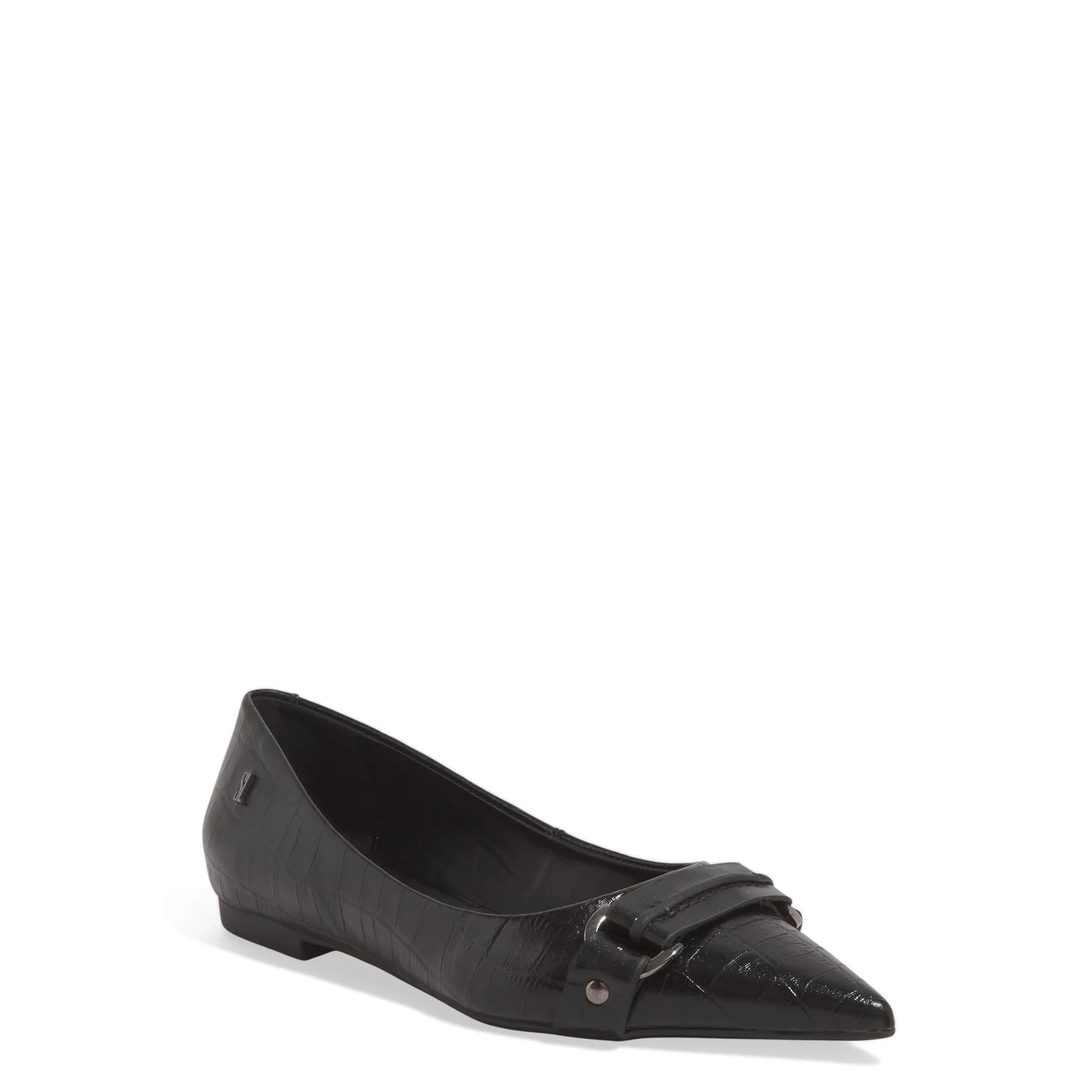 Sapatilha Croco Italiano Bico Fino Preto - vista 2 de 6