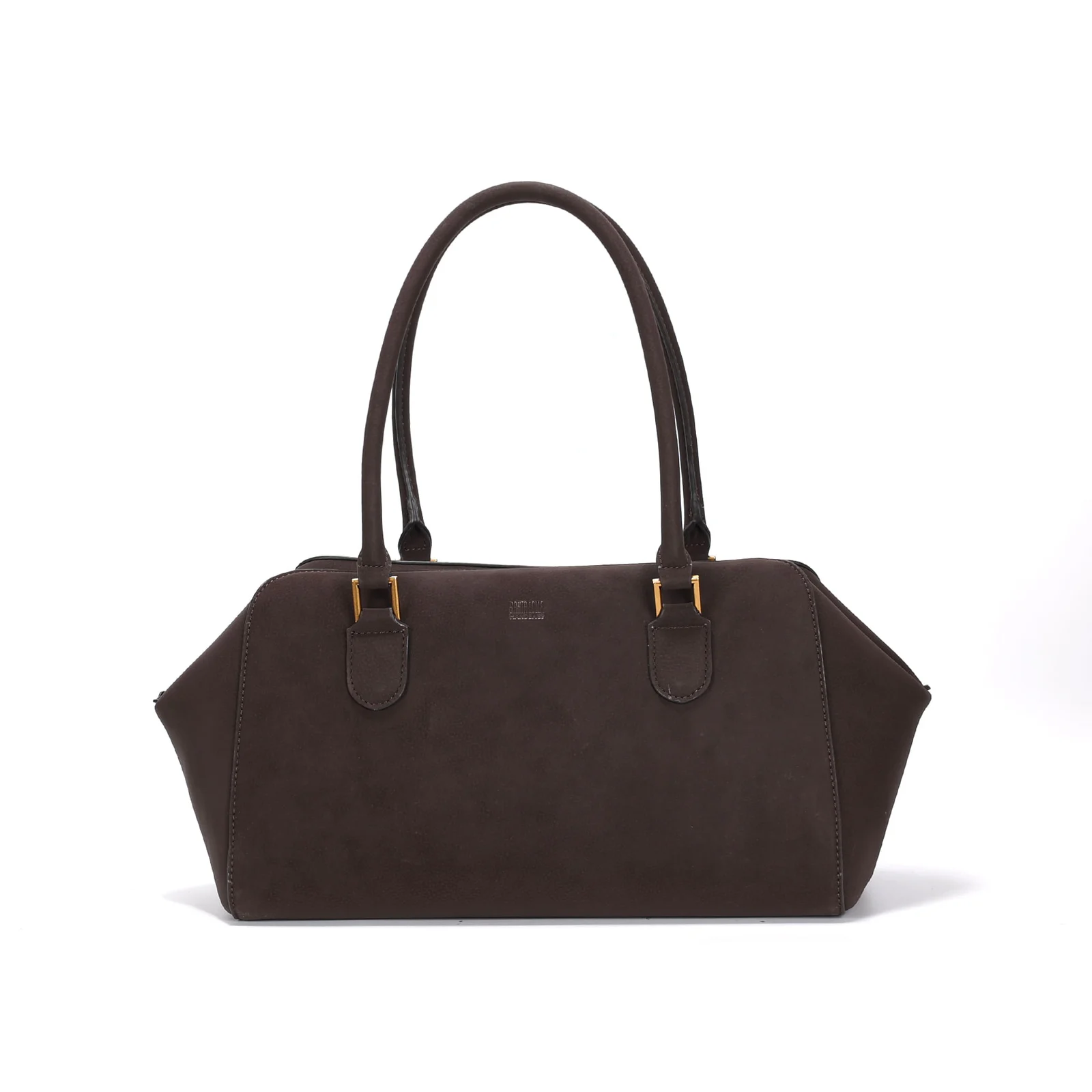 Bolsa Grande Nobuck Marrom Dark Alça De Ombro - vista 1 de 3