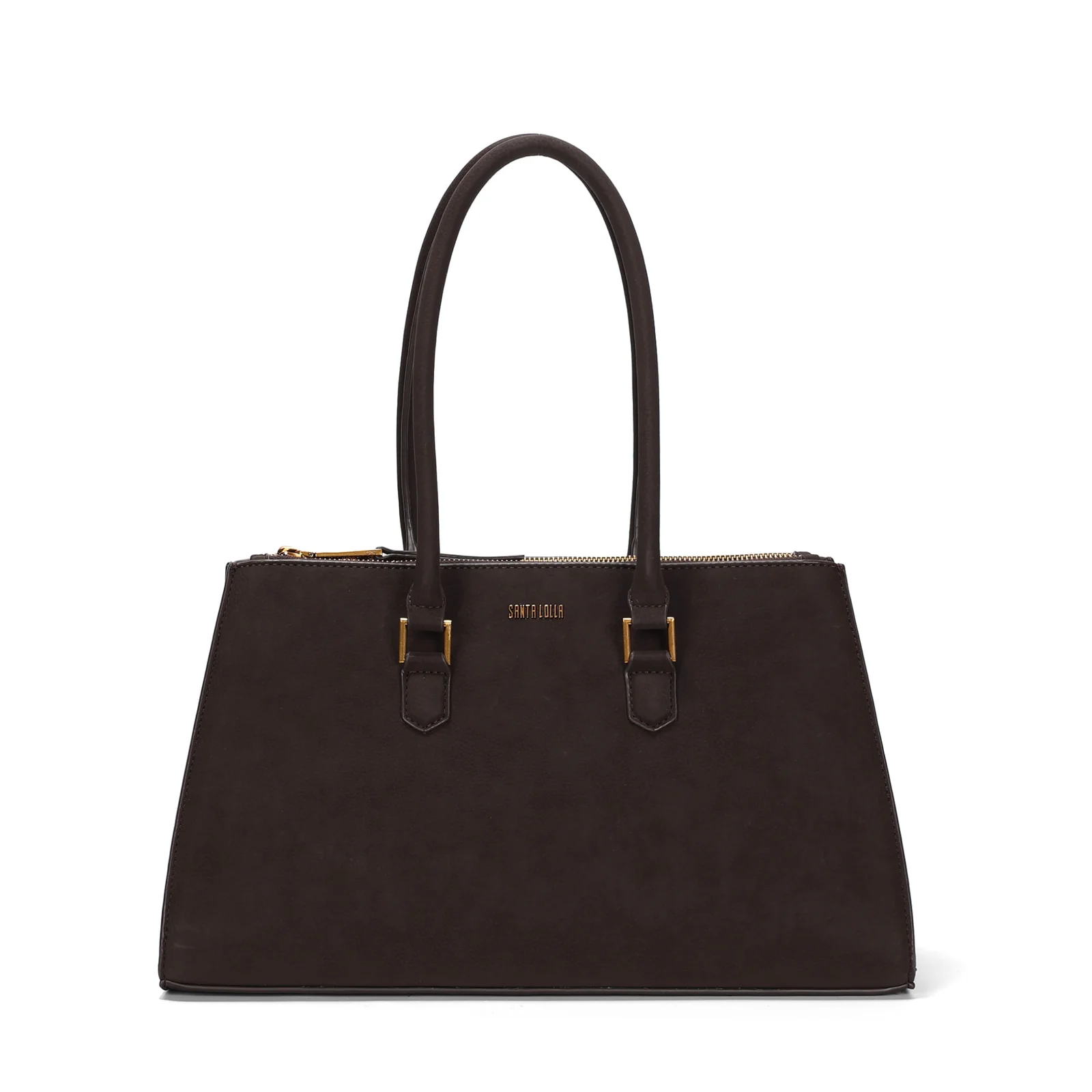 Bolsa Grande Nobuck Marrom Dark Alça De Ombro - vista 1 de 3