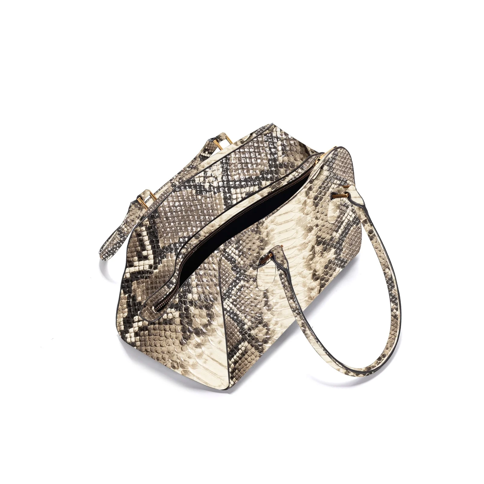 Bolsa Grande Estampa Animal Print Cobra Alça De Ombro - vista 3 de 3