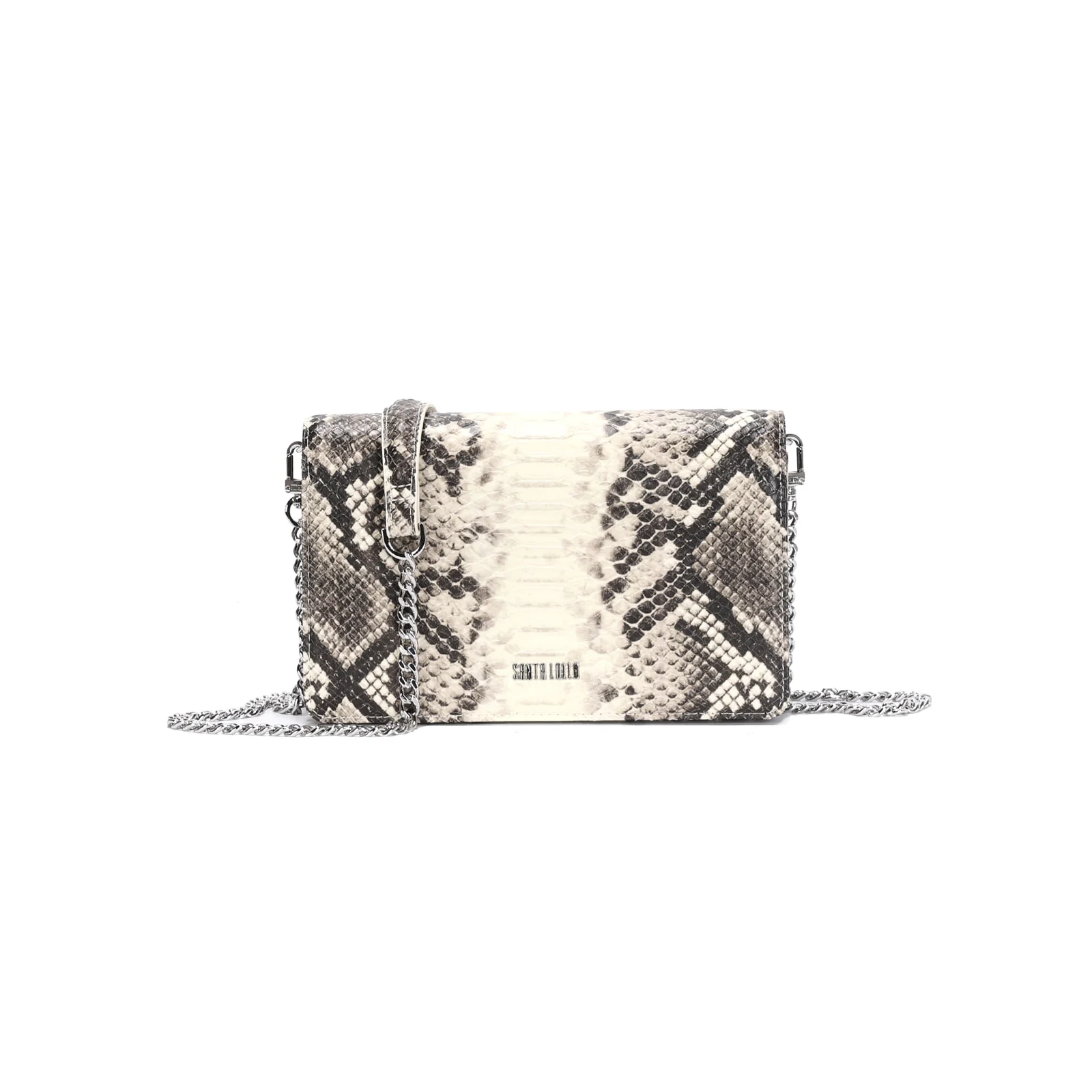 Bolsa Pequena Estampa Animal Print Cobra Alça Transversal - vista 1 de 3