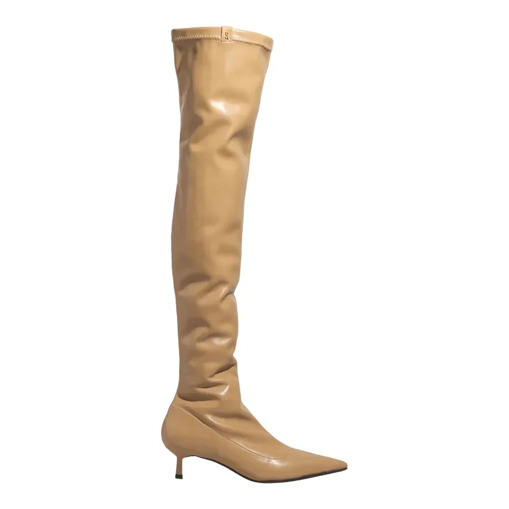 Bota Over Napa Soft Cano Alto Bege - vista 1 de 3