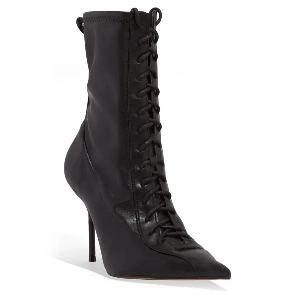 Bota Napa Cano Médio Cadarço Preto - vista 2 de 3