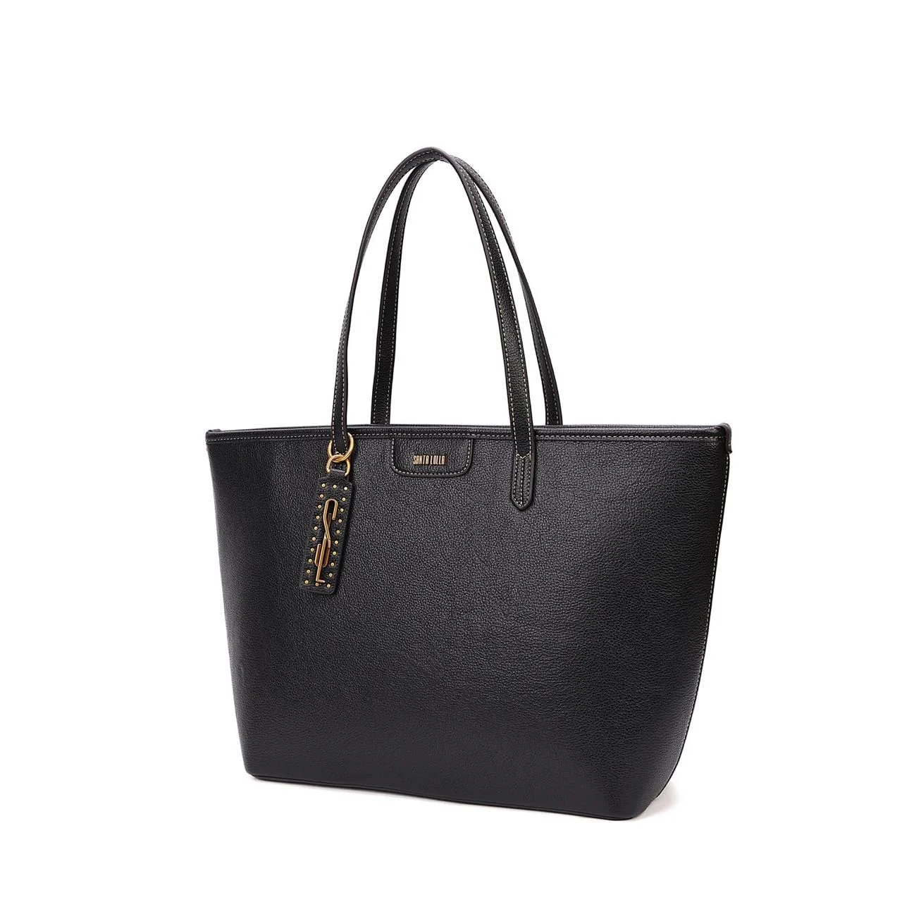 Bolsa Shopper Floater Preta Pespontos Alça De Ombro - vista 3 de 7