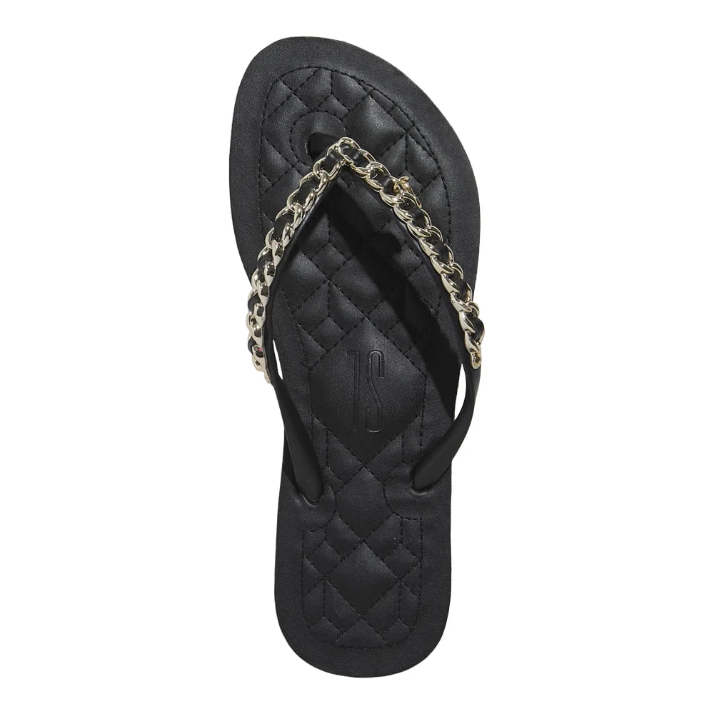 Chinelo Flip Flop Borracha Preto - vista 3 de 5