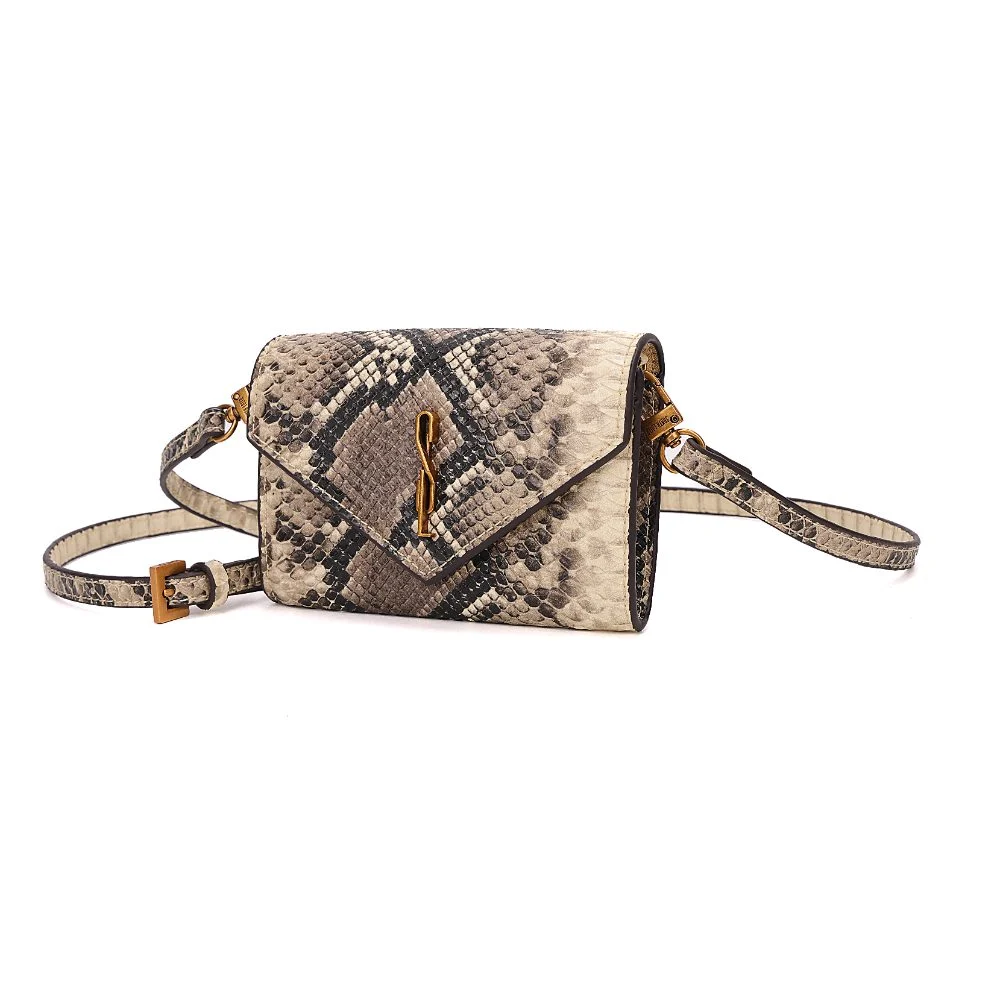 Bolsa Carteira Estampa Animal Print Cobra Alça Transversal - vista 2 de 6