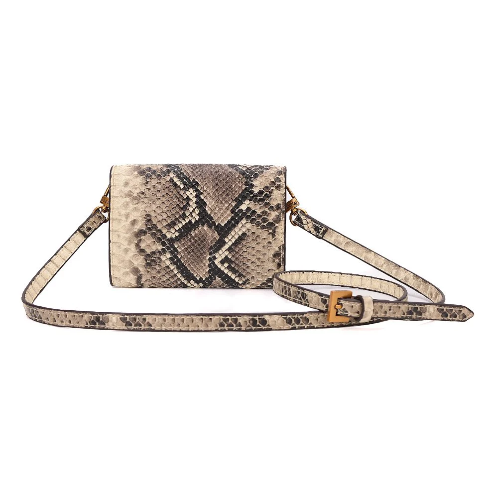 Bolsa Carteira Estampa Animal Print Cobra Alça Transversal - vista 4 de 6