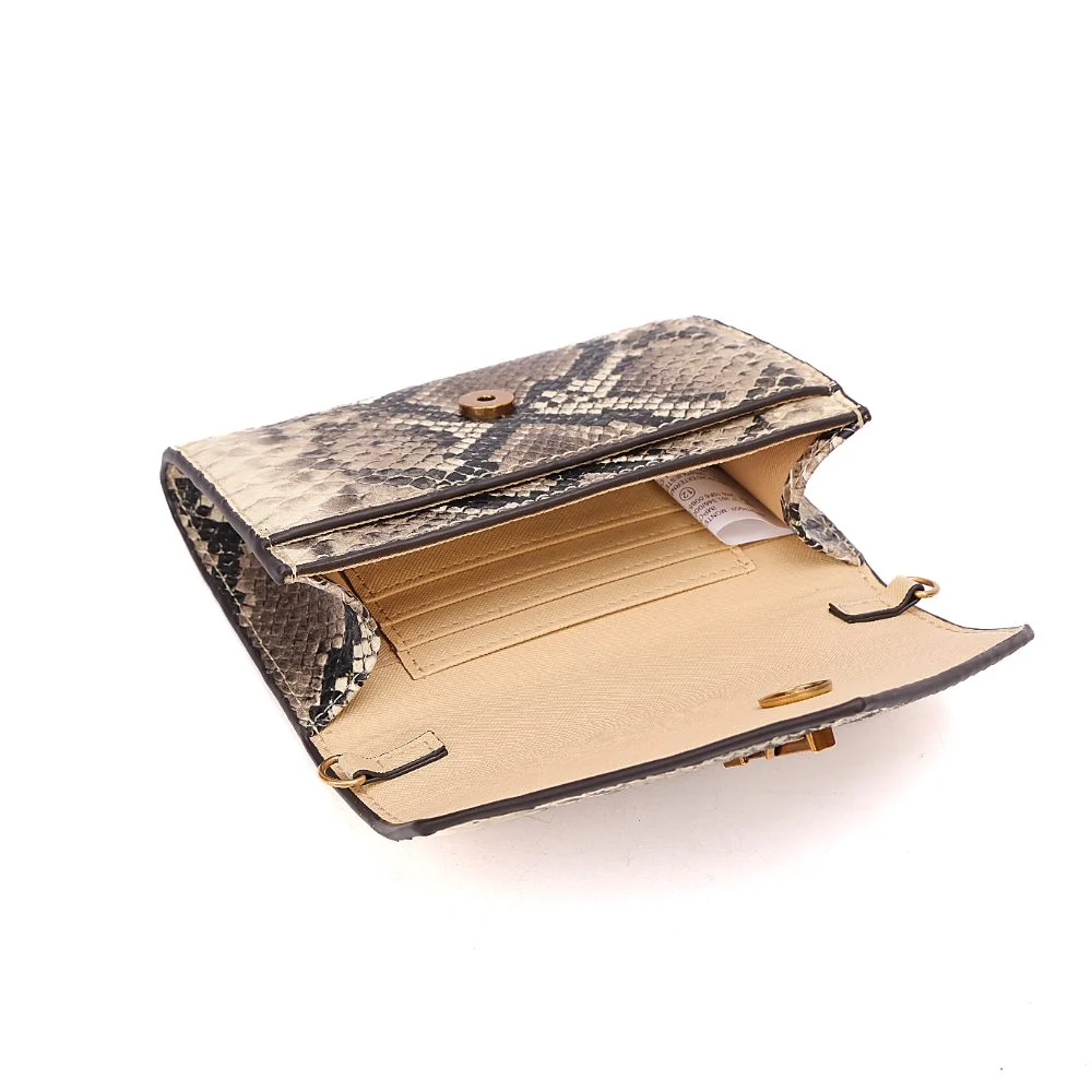 Bolsa Carteira Estampa Animal Print Cobra Alça Transversal - vista 6 de 6