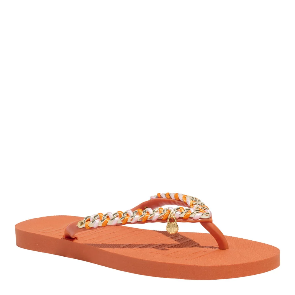 Chinelo Flip Flop Borrcha Laranja Morange - vista 2 de 5