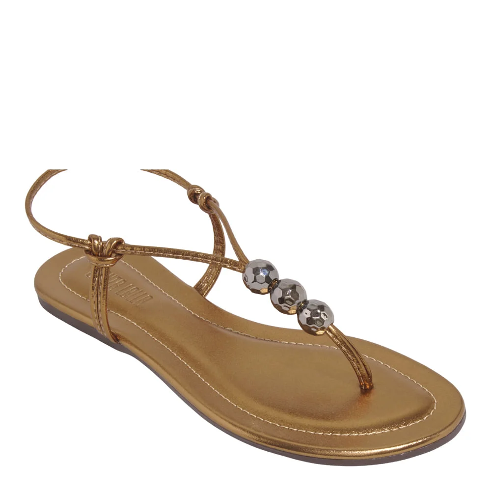 Rasteira Metalizada Bronze - vista 5 de 6