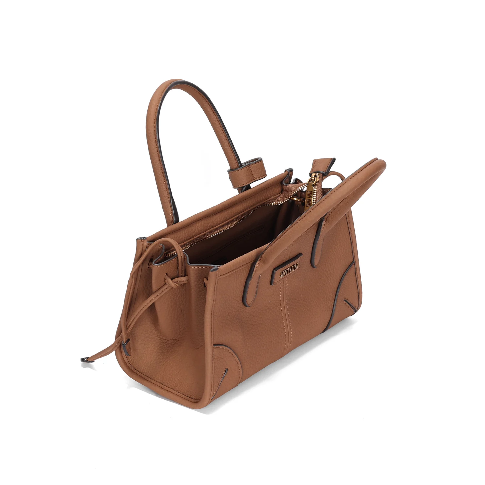Bolsa Pequena Nobuck Marrom Safari Alça Dupla - vista 3 de 3